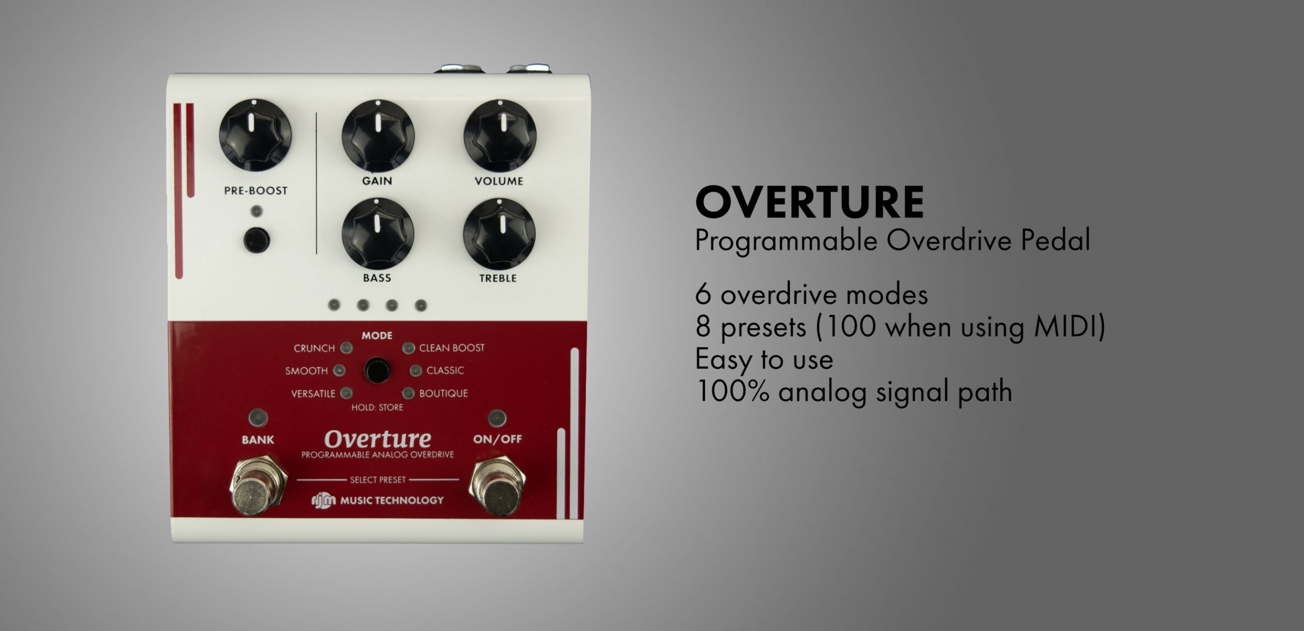 Overture Programmable Analog Overdrive Pedal